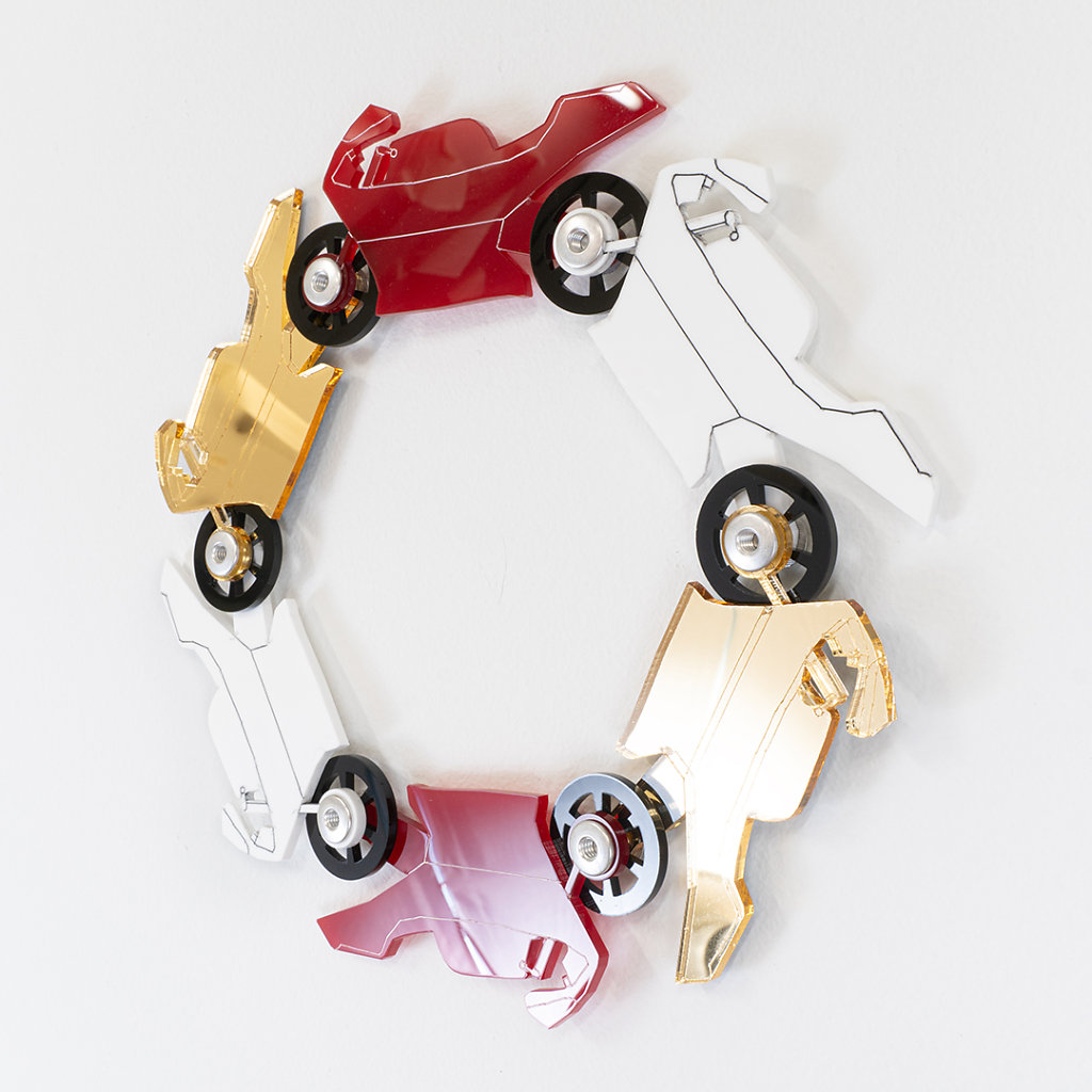 Motor Cycle Six (Gold, Red, White)