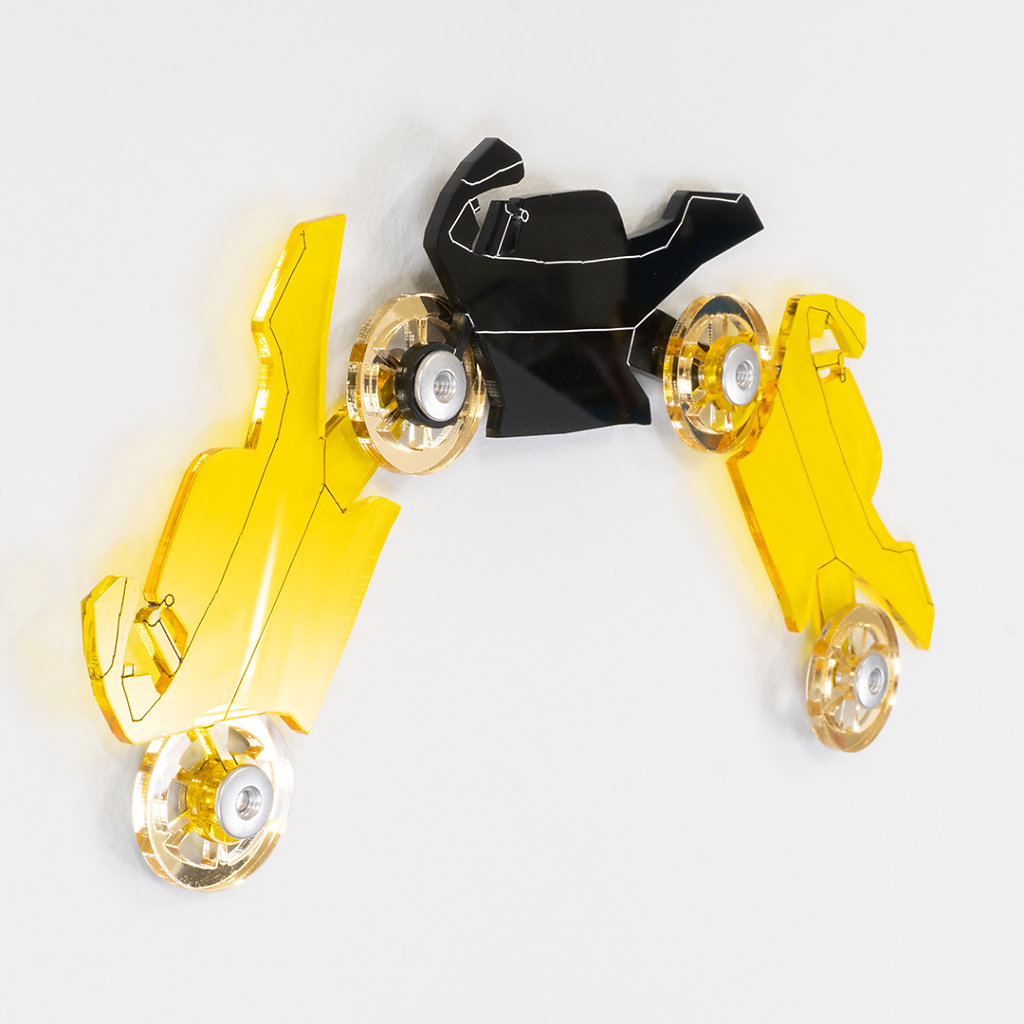 Motor Cycle Three (Yellow, Black)